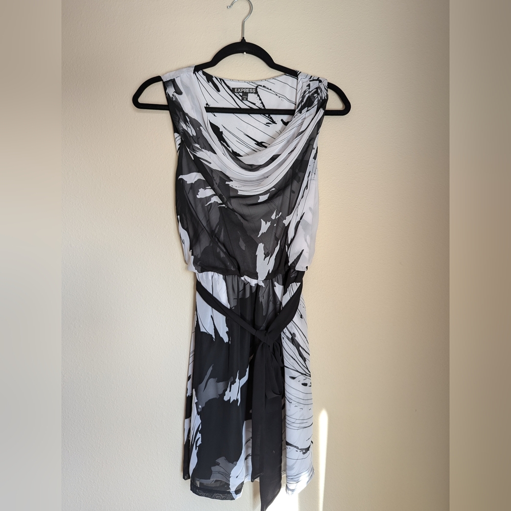 Express Black and White Dress Size XS